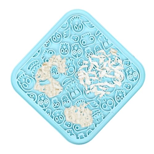 Obesntln Leckmatte für Hunde | Skelett-Design Leckmatte Slow Feeder | Rutschfestes lebensmittelechtes Silikon Hunde & Katzen Slow Feeder mit Saugnäpfen zum Baden, Pflegen Obesntln Leckmatte für Hunde | Skelett-Design Leckmatte Slow Feeder | Rutschfestes lebensmittelechtes Silikon Hunde & Katzen Slow Feeder mit Saugnäpfen zum Baden, Pflegen von Obesntln
