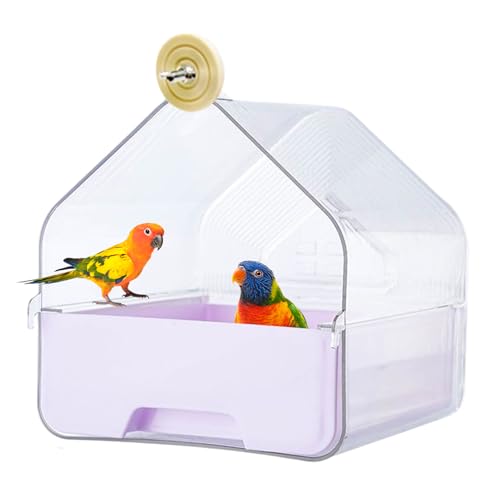 Vogelkäfig-Futterautomat, Auslaufsichere Badewanne Für Käfig, Transparentes Vogelbad Für Wellensittiche Kanarienvögel Zebrafinken Nymphensittiche Vogelkäfig-Futterautomat, Auslaufsichere Badewanne Für Käfig, Transparentes Vogelbad Für Wellensittiche Kanarienvögel Zebrafinken Nymphensittiche von Obesntln