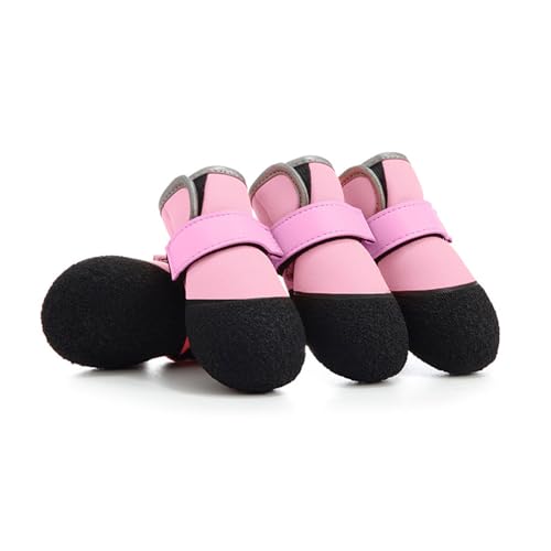4 x weiche Hundeschuhe mit Pfotenschutz, Laufschuhe, große Hundeschuhe für sichere Outdoor-Aktivitäten, Haustierschuhe von Obotsnoi