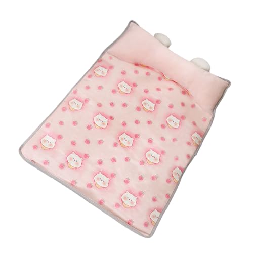 Kühlmatte für kleine Hunde und Katzen, weiches Eisseidengewebe, maschinenwaschbar, rutschfestes Design, Haustierbett für den Innenbereich von Obotsnoi