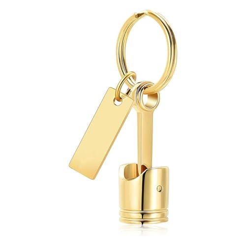 Obotsnoi Mechanischer Kolben-Schlüsselanhänger für Haustier-Asche, Gedenkstätte, Metall, Haustier-Asche, Schmuckhalter, kreativer Urnen-Schlüsselanhänger von Obotsnoi