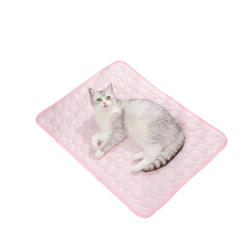 Obriskus Waschbare Hundekühlmatte - Kühlmatte for Hunde und Katzen. Haustierkühlmatte for Zwinger, Reisen, Bett, Auto, Innen- und Außenbereich.(Pink,24 * 20in) von Obriskus