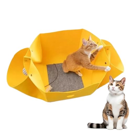 Filz Katzennest Höhle Haus Käse Katzenhöhle Bett Verformbare Anreicherung Spielzeug Abnehmbare Übung Kratzfest Interaktiver Kätzchen Spielplatz Für Haustiere Im Innenbereich von Ocastuted