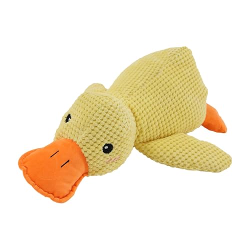 Ocastuted Mellow Dog Beruhigende Ente, Gelbe Ente Hundespielzeug, Interaktives Plüsch-Entenspielzeug Für Welpen, Ente, Weiches Plüsch-Hundequietscherspielzeug Zum Kauen Ocastuted Mellow Dog Beruhigende Ente, Gelbe Ente Hundespielzeug, Interaktives Plüsch-Entenspielzeug Für Welpen, Ente, Weiches Plüsch-Hundequietscherspielzeug Zum Kauen von Ocastuted