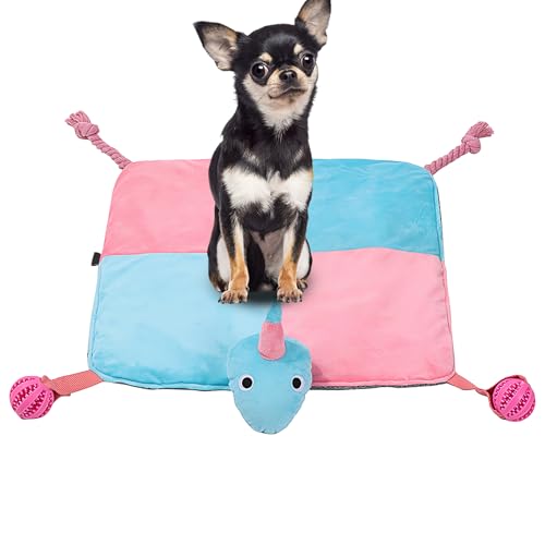 Ocastuted Schnüffelmatte für Hunde – Welpen-Fütterungspad Puzzle-Spielzeug | Interaktives langsames Füttern Schnüffelmatten für das Training von Hund und Welpe mit Zugseil und Futter undicht Ball von Ocastuted