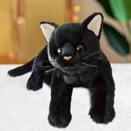 Ocastuted Schwarze Katze Plüschtier, Katze Stofftier, Realistische Kuscheltier Katzen Plüsch Puppe, Plüschkatze Puppe, Plüsch Kätzchen Kuscheltier Für Mädchen Und Jungens Ocastuted Schwarze Katze Plüschtier, Katze Stofftier, Realistische Kuscheltier Katzen Plüsch Puppe, Plüschkatze Puppe, Plüsch Kätzchen Kuscheltier Für Mädchen Und Jungens von Ocastuted