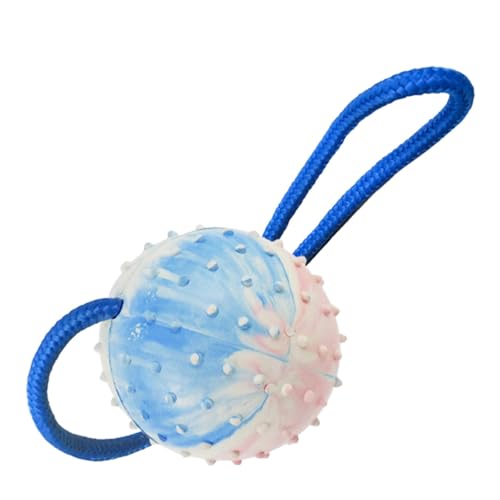 Ocastuted Seilball Hundespielzeug, bissfest, interaktiver Hundeball mit Seil, interaktives Kauspielzeug für Haustiere, Trainingsballwerfer, quietschendes Zerr-Kauspielzeug für Rassen und kleine Hunde Ocastuted Seilball Hundespielzeug, bissfest, interaktiver Hundeball mit Seil, interaktives Kauspielzeug für Haustiere, Trainingsballwerfer, quietschendes Zerr-Kauspielzeug für Rassen und kleine Hunde von Ocastuted