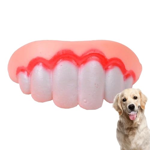 Ocastuted Zahnersatz für Hunde, lustiges Hundespielzeug, Beißring, reißfest, leicht anzubringen, für kleine, mittelgroße und große Hunde Ocastuted Zahnersatz für Hunde, lustiges Hundespielzeug, Beißring, reißfest, leicht anzubringen, für kleine, mittelgroße und große Hunde von Ocastuted
