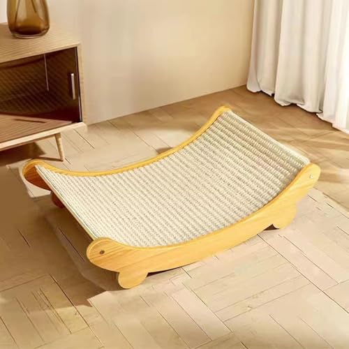 Sisal Katzenkratzstuhl, Holz Katzenkratzer Lounge Stuhl, Verschleißfeste Katzen Kratzbett Pad, Gebogene Form Kratzpad, Natürliches Sisal Kratzbrett Sisal Katzenkratzstuhl, Holz Katzenkratzer Lounge Stuhl, Verschleißfeste Katzen Kratzbett Pad, Gebogene Form Kratzpad, Natürliches Sisal Kratzbrett von Ocastuted