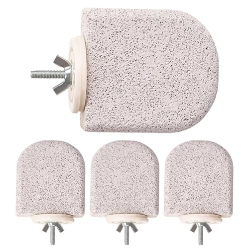 Vogelsitz,4 Stück Vulkanstein Mattierte Vogelkäfig Sitzstange Ständer Äste - Nagestab Krallenpflege Für Unzertrennliche Conure,für Nymphensittich und Unzertrennlicher von Ocastuted