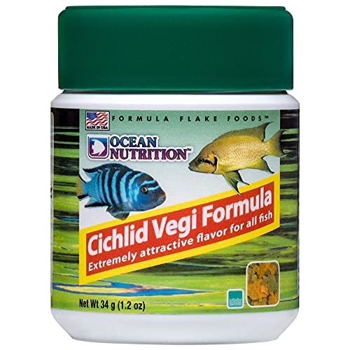 Ocean Nutrition Vegi Cichlid-Flocken, 34 g - Cichliden, vegetarische Fische - Fischfutter-Flocke - 0.08 Pfund Ocean Nutrition Vegi Cichlid-Flocken, 34 g - Cichliden, vegetarische Fische - Fischfutter-Flocke - 0.08 Pfund von Ocean Nutrition