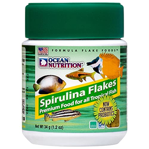 Spirulina-Flocken Fischfutter, 34 g von Ocean Nutrition