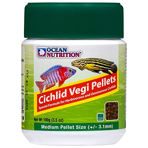 Vegi Pellets für Cichlid, mittel, 100 g von Ocean Nutrition