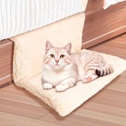 Heizkörper-Katzenbett zum Aufhängen, Plüsch, warm, mit abnehmbarem Bezug, für Katzen, Kätzchen, Welpen, Hunde, 45 cm x 30 cm x 24,5 cm (Beige) von Oceanlend
