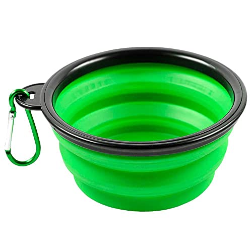OcioDual Faltbarer Hundetrinknapf, 350ml Faltbecher, Grün, Katzentrinknapf, Futterspender, Tragbarer Hundetrinknapf, Hundezubehör, Schale mit Karabiner Zum Wandern Oder Reisen, TPE-Material OcioDual Faltbarer Hundetrinknapf, 350ml Faltbecher, Grün, Katzentrinknapf, Futterspender, Tragbarer Hundetrinknapf, Hundezubehör, Schale mit Karabiner Zum Wandern Oder Reisen, TPE-Material von OcioDual