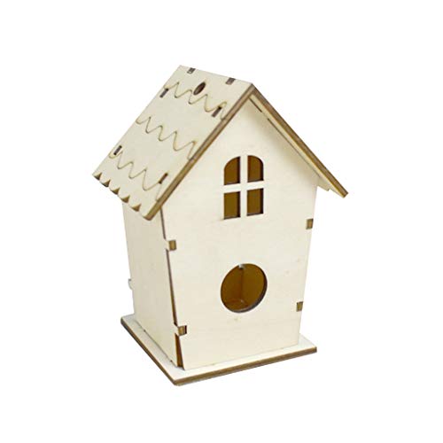 Ocobudbxw Vogelhaus, Vogelkiste, Holz, Vogelhaus-Nest, DIY, handgefertigt, dekorativ, simulierte Box für Bluebird von Ocobudbxw