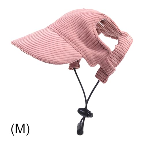 Hunde Baseballkappe mit Ohrlöchern Hund Sommer Beach Visor Hut Hunde Hut (Pink M) (M Pink) von Ocuuer