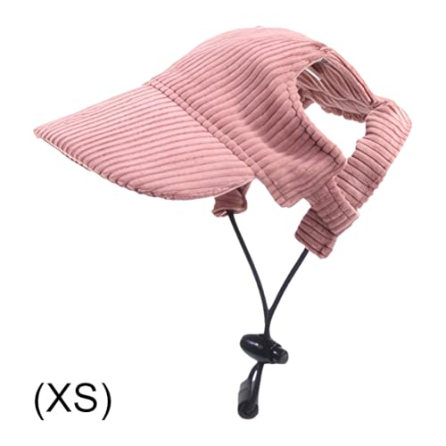 Hunde Baseballkappe mit Ohrlöchern Hunde Sommer Beach Visor Hut Hunde Hut (Pink XS) von Ocuuer