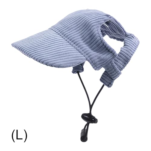 Hunde Baseballkappe mit Ohrlöchern Hunde Sommer Beach Visor Hut Hunde Hut (blau l) von Ocuuer