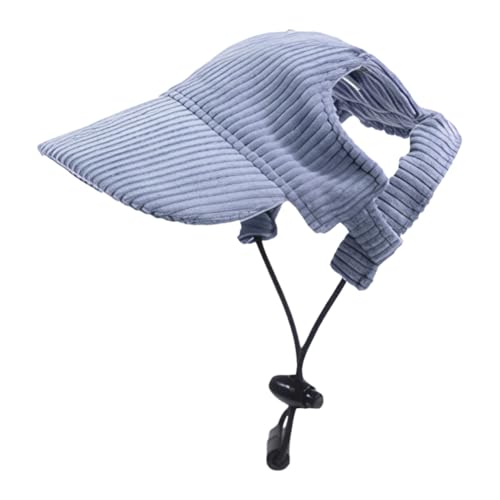 Hunde Baseballkappe mit Ohrlöchern Hunde Sommer Beach Visor Hut Hunde Sonnenhut (Blau S) von Ocuuer