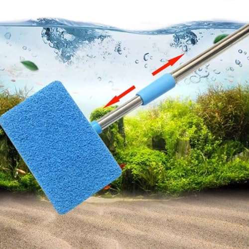 Ocuuer Aquariumglasschaber mit teleskopischem Griff doppelseitiger Pad-Schaber Nicht-rutscher Fischtankglasreiniger for Fischtanks Terrarien & Küche Ocuuer Aquariumglasschaber mit teleskopischem Griff doppelseitiger Pad-Schaber Nicht-rutscher Fischtankglasreiniger for Fischtanks Terrarien & Küche von Ocuuer