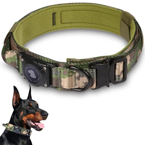 2025 Upgrade Wasserdichtes AirTag Hundehalsband, Militärisches Taktisches Hundehalsband mit AirTag-Halter, Komfortabler Kontrollgriff und Metallschnalle, GPS-Hundehalsbandhalter für mittelgroße bis 2025 Upgrade Wasserdichtes AirTag Hundehalsband, Militärisches Taktisches Hundehalsband mit AirTag-Halter, Komfortabler Kontrollgriff und Metallschnalle, GPS-Hundehalsbandhalter für mittelgroße bis von Odokele