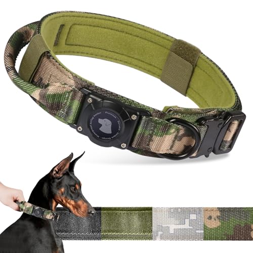 2025 Upgrade Wasserdichtes AirTag Hundehalsband, Militärisches Taktisches Hundehalsband mit AirTag-Halter, Komfortabler Kontrollgriff und Metallschnalle, GPS-Hundehalsbandhalter für mittelgroße bis 2025 Upgrade Wasserdichtes AirTag Hundehalsband, Militärisches Taktisches Hundehalsband mit AirTag-Halter, Komfortabler Kontrollgriff und Metallschnalle, GPS-Hundehalsbandhalter für mittelgroße bis von Odokele