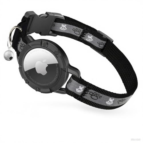 AirTag Katzenhalsband Reflektierend, Integriertes GPS-Katzenhalsband mit AirTag-Halterung und Glocke, Sicherheits-Elastik-Tracker-Katzenhalsbänder für Mädchen, Jungen, Katzen, Kätzchen und Welpen AirTag Katzenhalsband Reflektierend, Integriertes GPS-Katzenhalsband mit AirTag-Halterung und Glocke, Sicherheits-Elastik-Tracker-Katzenhalsbänder für Mädchen, Jungen, Katzen, Kätzchen und Welpen von Odokele
