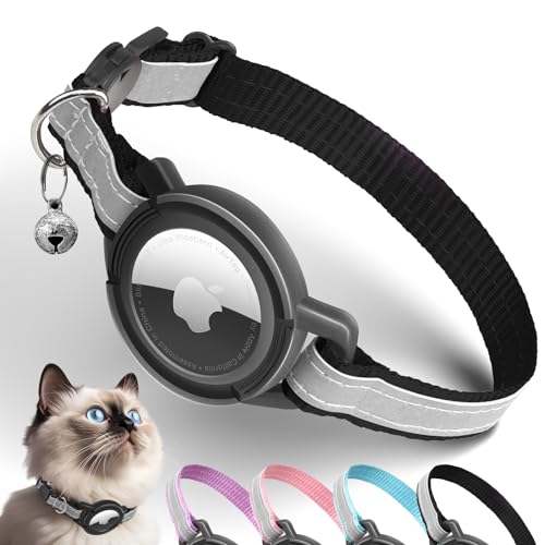 Airtag Katzenhalsband, Breakaway, Odokele Reflektierende Katzenhalsbänder mit Apple-Airtag-Halterung für Kätzchen, Katzen-GPS-Tracker, verstellbare Halsbänder mit Airtag Katzenhalsband, Breakaway, Odokele Reflektierende Katzenhalsbänder mit Apple-Airtag-Halterung für Kätzchen, Katzen-GPS-Tracker, verstellbare Halsbänder mit von Odokele