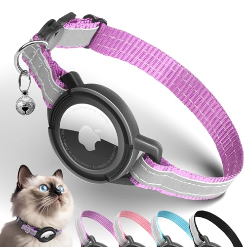 Airtag Katzenhalsband, Breakaway, Odokele Reflektierende Katzenhalsbänder mit Apple-Airtag-Halterung für Kätzchen, Katzen-GPS-Tracker, verstellbare Halsbänder mit Airtag Katzenhalsband, Breakaway, Odokele Reflektierende Katzenhalsbänder mit Apple-Airtag-Halterung für Kätzchen, Katzen-GPS-Tracker, verstellbare Halsbänder mit von Odokele