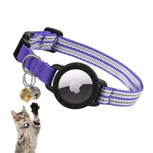 Odokele Reflektierendes AirTag-Katzenhalsband, integriertes Katzen-Tracker-Halsband mit Airtag-Halterung und Glocke, Sicherheits-Gummiband, Katzen-GPS-Halsbänder für Mädchen, Jungen, Katzen, Kätzchen Odokele Reflektierendes AirTag-Katzenhalsband, integriertes Katzen-Tracker-Halsband mit Airtag-Halterung und Glocke, Sicherheits-Gummiband, Katzen-GPS-Halsbänder für Mädchen, Jungen, Katzen, Kätzchen von Odokele