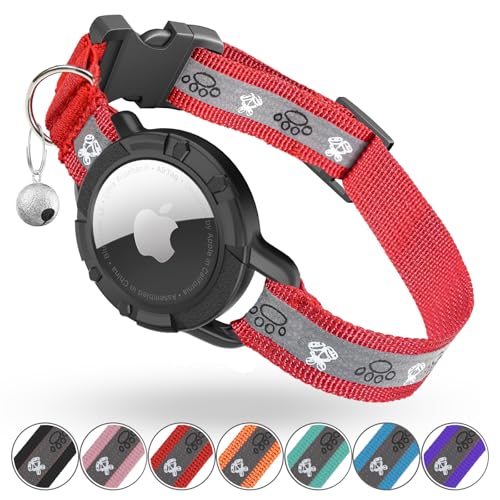 Reflektierendes AirTag Katzenhalsband, Integriertes Katzen-Tracker-Halsband mit Airtag-Halterung und Glocke, Sicherheitsgummiband, Katzen-GPS-Halsbänder für Mädchen, Jungen, Katzen, Kätzchen und Reflektierendes AirTag Katzenhalsband, Integriertes Katzen-Tracker-Halsband mit Airtag-Halterung und Glocke, Sicherheitsgummiband, Katzen-GPS-Halsbänder für Mädchen, Jungen, Katzen, Kätzchen und von Odokele