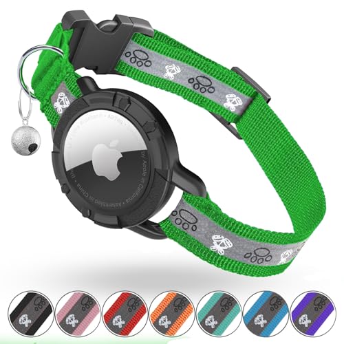 Reflektierendes AirTag-Katzenhalsband, integriertes Katzen-Tracker-Halsband mit Airtag-Halterung und Glocke, Sicherheits-Gummiband, Katzen-GPS-Halsbänder für Mädchen, Jungen, Katzen, Kätzchen und Reflektierendes AirTag-Katzenhalsband, integriertes Katzen-Tracker-Halsband mit Airtag-Halterung und Glocke, Sicherheits-Gummiband, Katzen-GPS-Halsbänder für Mädchen, Jungen, Katzen, Kätzchen und von Odokele
