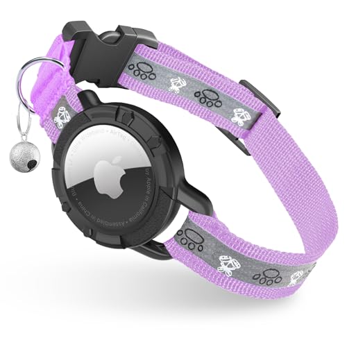 Reflektierendes AirTag-Katzenhalsband, integriertes Katzen-Tracker-Halsband mit Airtag-Halterung und Glocke, Sicherheits-Gummiband, Katzen-GPS-Halsbänder für Mädchen, Jungen, Katzen, Kätzchen und Reflektierendes AirTag-Katzenhalsband, integriertes Katzen-Tracker-Halsband mit Airtag-Halterung und Glocke, Sicherheits-Gummiband, Katzen-GPS-Halsbänder für Mädchen, Jungen, Katzen, Kätzchen und von Odokele