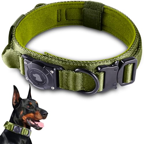 Tactical AirTag Hundehalsband, Air Tag Hundehalsband, Armeegrün, XL Tactical AirTag Hundehalsband, Air Tag Hundehalsband, Armeegrün, XL von Odokele