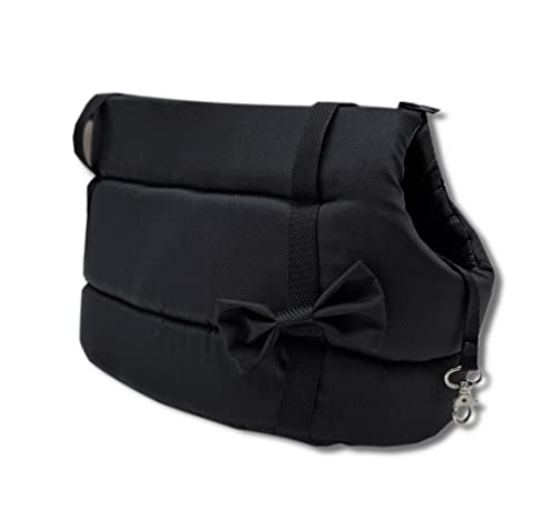 Odolplusz Elegante Hundetasche für Hunde/Katzen, Waschbar - Kleine/Mittlere/Mittelgroße, XS, S, L, M/Hundetragetasche Katzentasche Tragetasche Transporttasche (schwarz) von Odolplusz