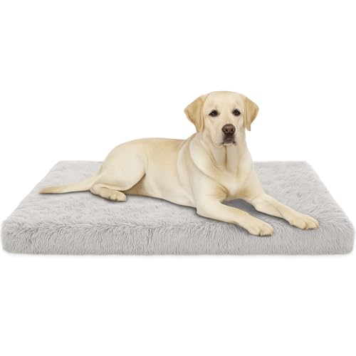 Odolplusz Hundebett Grosse Hunde, Waschbar Hundekissen flauschig 120x80x10cm | Haustierbett Hundematratze (Weiss) von Odolplusz