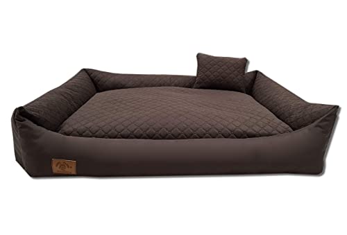 Odolplusz XXL Hundebett für große Hunde – Hundekissen – Hundebett Ergonomisches Hundesofa (Braun, L 120 x B 90 x H 19 cm) von Odolplusz