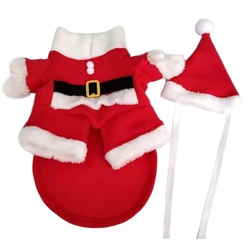 Hundekleidung, Weihnachtsmann -Hundekostüm süßes Weihnachtsfest mit Hut lustige Haustierkostüme für Dress -up -Cosplay -Party innerhalb von 10 Pfund von Odoukey