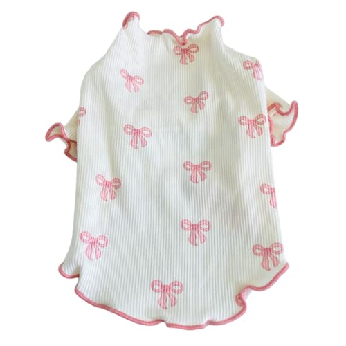 Xs Hundekleidung für kleine Hunde, Mädchen süßer Bogen weicher Welpe Komfort atmungsaktives stilvolles Outfit für Teddy Bichon Yorkshire Xs Hundekleidung für kleine Hunde, Mädchen süßer Bogen weicher Welpe Komfort atmungsaktives stilvolles Outfit für Teddy Bichon Yorkshire von Odoukey