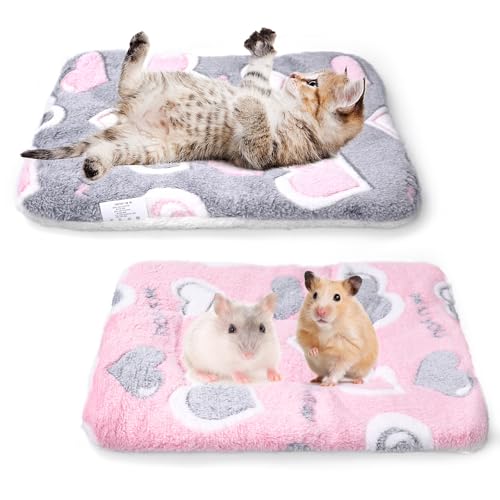Oerphh Kleintier-Plüschbett, waschbar, warm, flauschig, Welpendecke, Matratze, ultraweiche Hunde-/Katzenbett-Matte, Welpendecke für Kaninchen, Meerschweinchen, Hasen, 38 x 28 cm, 2 Stück Oerphh Kleintier-Plüschbett, waschbar, warm, flauschig, Welpendecke, Matratze, ultraweiche Hunde-/Katzenbett-Matte, Welpendecke für Kaninchen, Meerschweinchen, Hasen, 38 x 28 cm, 2 Stück von Oerphh