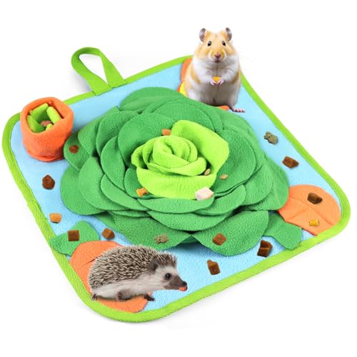 Oerphh Schnüffelmatte, Kaninchenspielzeug, Meerschweinchen, interaktive Fütterungsmatten, Kaninchen, Futter-Puzzle-Spielzeug, Meerschweinchen, Futtersuche für Kaninchen, Kleintiere, Stressabbau von Oerphh