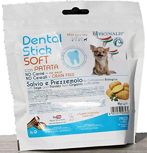 Officinalis snack cane dental stick soft grain free taglia mini con patata da 56 gr 7 pezzi von Officinalis