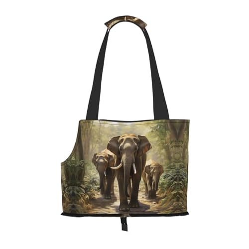 Katzentragetasche mit asiatischem Elefanten-Aufdruck, Haustier-Tragetasche für Katzen, Hunde, Welpen, bequem, tragbar, faltbar Katzentragetasche mit asiatischem Elefanten-Aufdruck, Haustier-Tragetasche für Katzen, Hunde, Welpen, bequem, tragbar, faltbar von Ogniwo