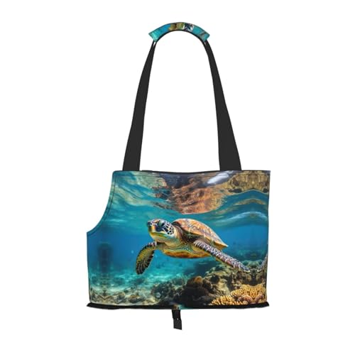 Lord Howe Transporttasche für Katzen, Hunde, Welpen, bequem, tragbar, faltbar, Motiv: Meeresschildkröte von Ogniwo