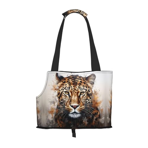 Tragetasche für Katzen, Hunde, Welpen, bequem, tragbar, faltbar, Leopardenmuster Tragetasche für Katzen, Hunde, Welpen, bequem, tragbar, faltbar, Leopardenmuster von Ogniwo