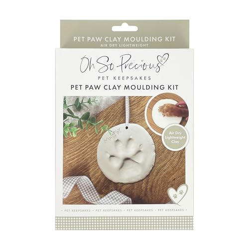Clay Pet Paw Impression Kit | Tonform-Andenken für Hunde & Katzen | einfach zu bedienen | Gedenkstätte, Welpen- und Kätzchenpfotenabdrücke | lufttrocknender Ton Clay Pet Paw Impression Kit | Tonform-Andenken für Hunde & Katzen | einfach zu bedienen | Gedenkstätte, Welpen- und Kätzchenpfotenabdrücke | lufttrocknender Ton von Oh So Precious Pet Keepsakes