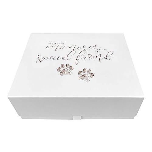 Gedenkbox für Haustiere, flach verpackt, faltbar, Erinnerungsbox für Haustiere, Hunde oder Katzen, 28 x 22 x 11 cm, Weiß Gedenkbox für Haustiere, flach verpackt, faltbar, Erinnerungsbox für Haustiere, Hunde oder Katzen, 28 x 22 x 11 cm, Weiß von Oh So Precious Pet Keepsakes