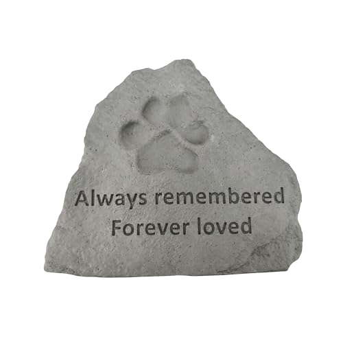 Haustier-Gedenkstein für den Außenbereich, Gartendekoration und Grabmarker, Pfotenabdruck-Tribut, Always Remembered Forever Loved | Kunststein, 14 x 12 x 3 cm Haustier-Gedenkstein für den Außenbereich, Gartendekoration und Grabmarker, Pfotenabdruck-Tribut, Always Remembered Forever Loved | Kunststein, 14 x 12 x 3 cm von Oh So Precious Pet Keepsakes