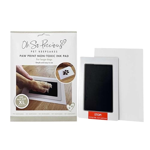Haustiersicheres, ungiftiges Stempelkissen-Set mit Pfotenabdruck, Größe XL, ideal für größere Pfoten, sauberes Andenken, Geschenk für Hunde und Katzen Haustiersicheres, ungiftiges Stempelkissen-Set mit Pfotenabdruck, Größe XL, ideal für größere Pfoten, sauberes Andenken, Geschenk für Hunde und Katzen von Oh So Precious Pet Keepsakes